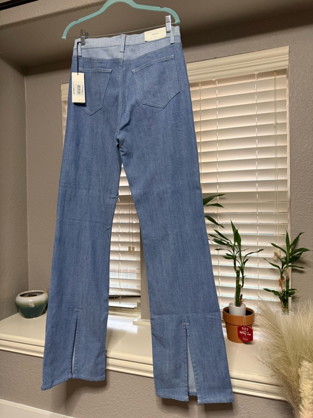 7 For All Mankind Light Blue Wide-Leg Jeans with Back Pockets